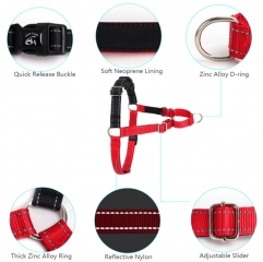Safe Deluxe Easy Walk Martingale Dog Harness Stop Pulling Training Behavior Aid Reflectivity Enhances Visibility Pet Harnesses