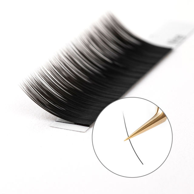 0.15mm Thickness Synthetic Ellipse Flat Lash Extensions