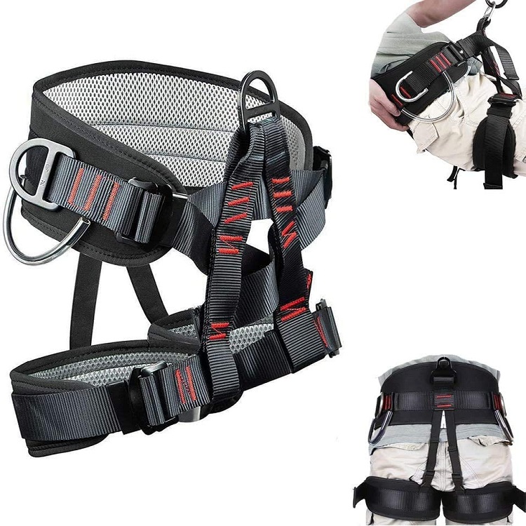 Firefighting half body safety harness rope