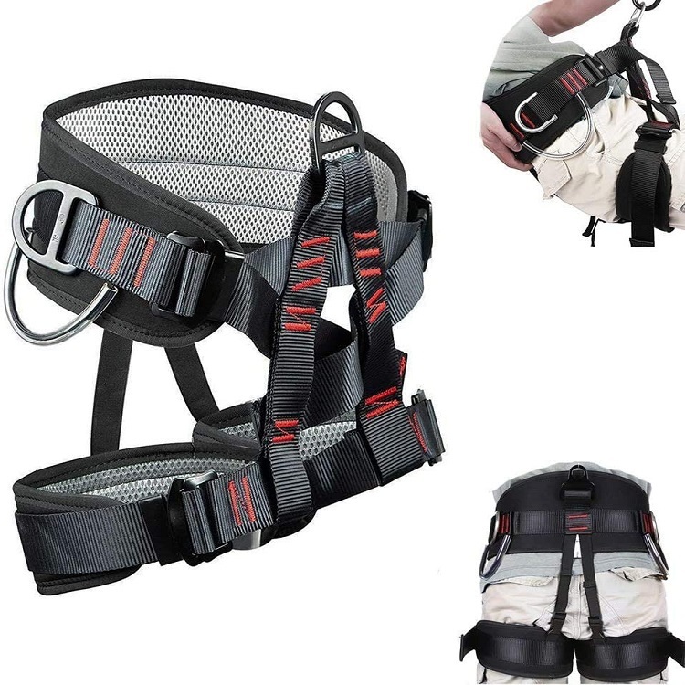 Firefighting half body safety harness rope