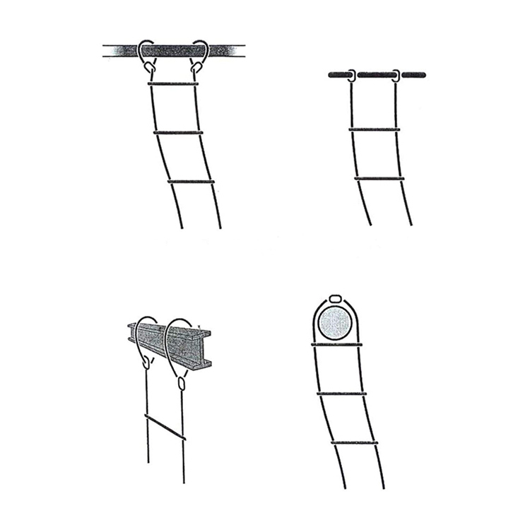 Escape anti-skid soft rope ladder