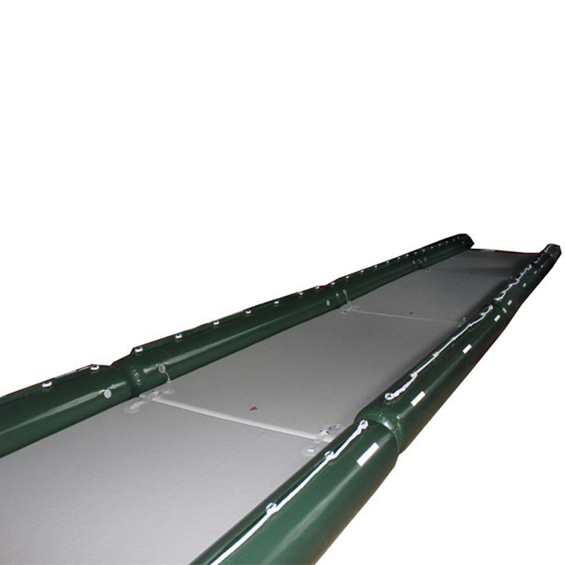 Water and ice rescue platform-inflatable pontoon