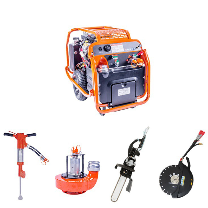 Hydraulic concrete breaker tools set