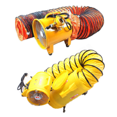 Portable long hose tunnel ventilation