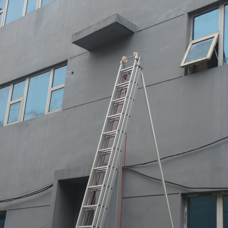 Pulling rescue ladder
