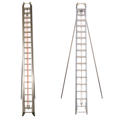 Pulling rescue ladder