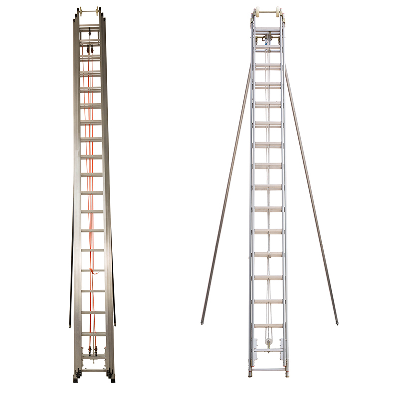Pulling rescue ladder