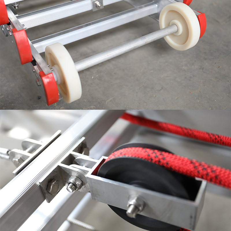 Pulling rescue ladder