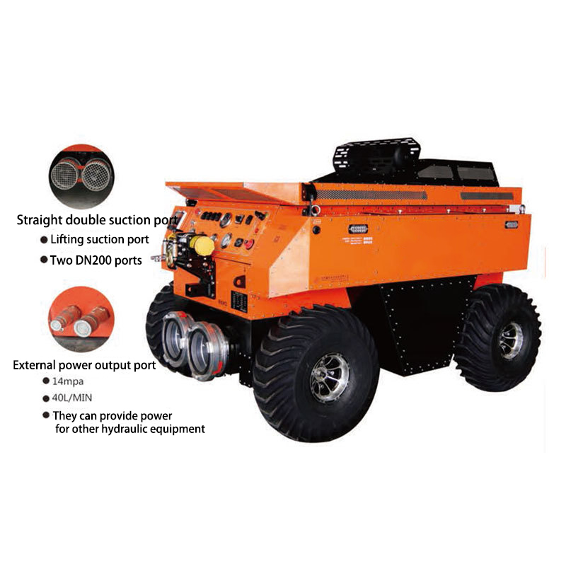 Self-propelled water supply and drainage pump vehicule/Drainage robot