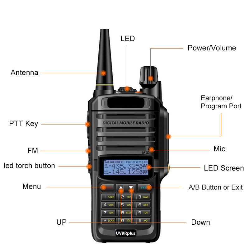 Fire rescue handheld radio Walkie Talkie