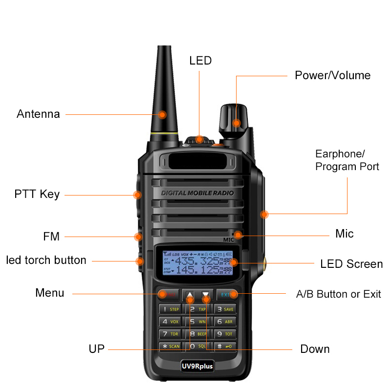 Fire rescue handheld radio Walkie Talkie