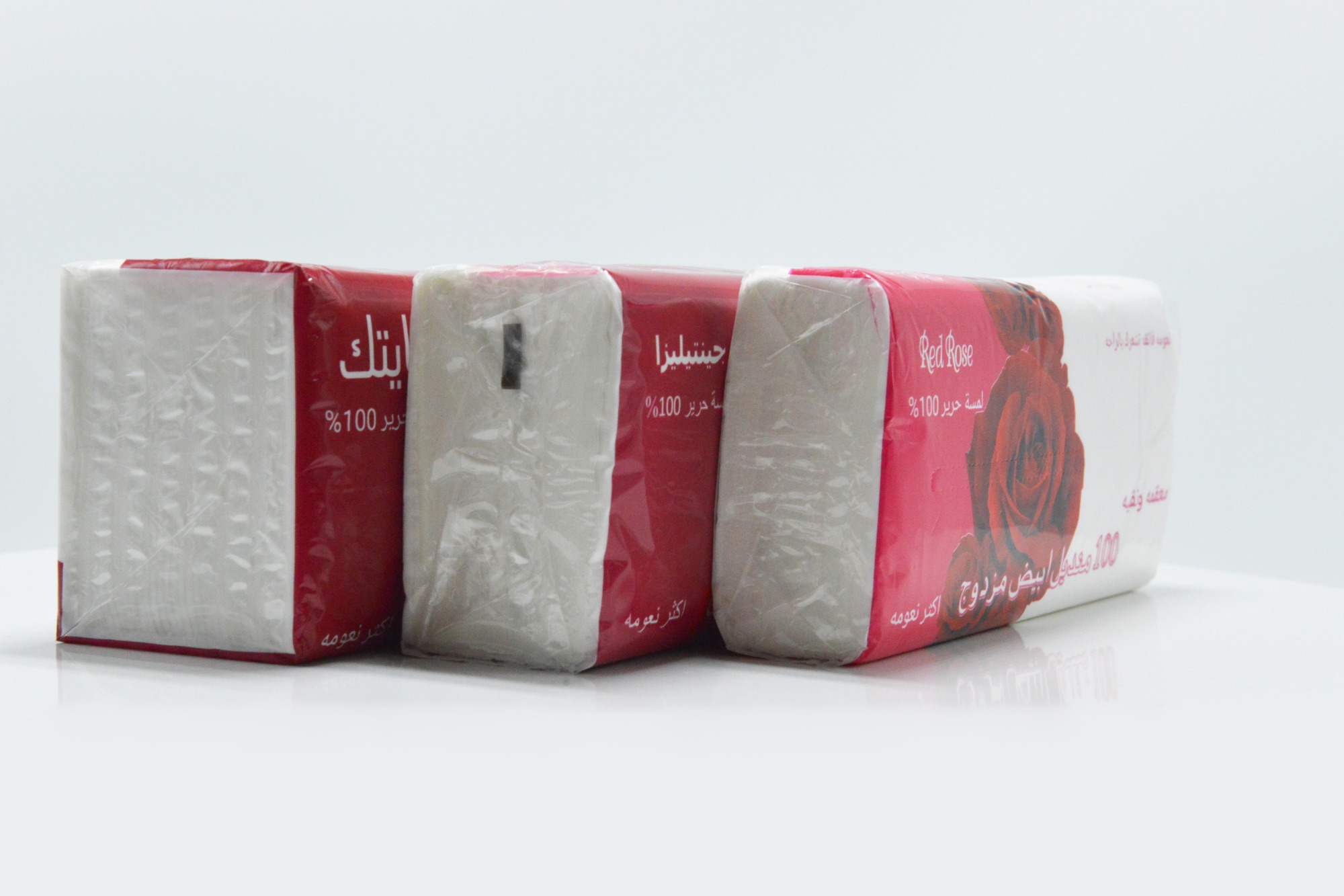 red rose facial tissue paper