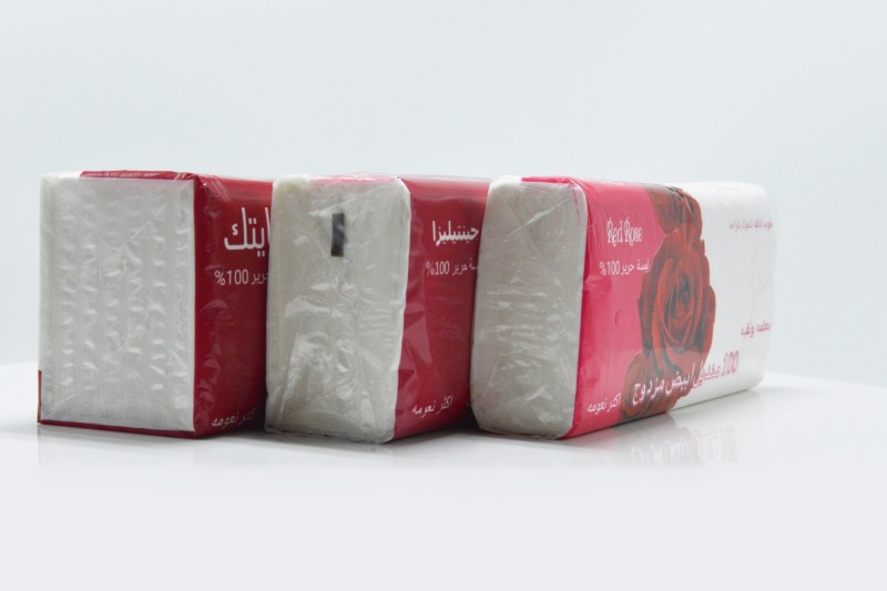 red rose facial tissue paper