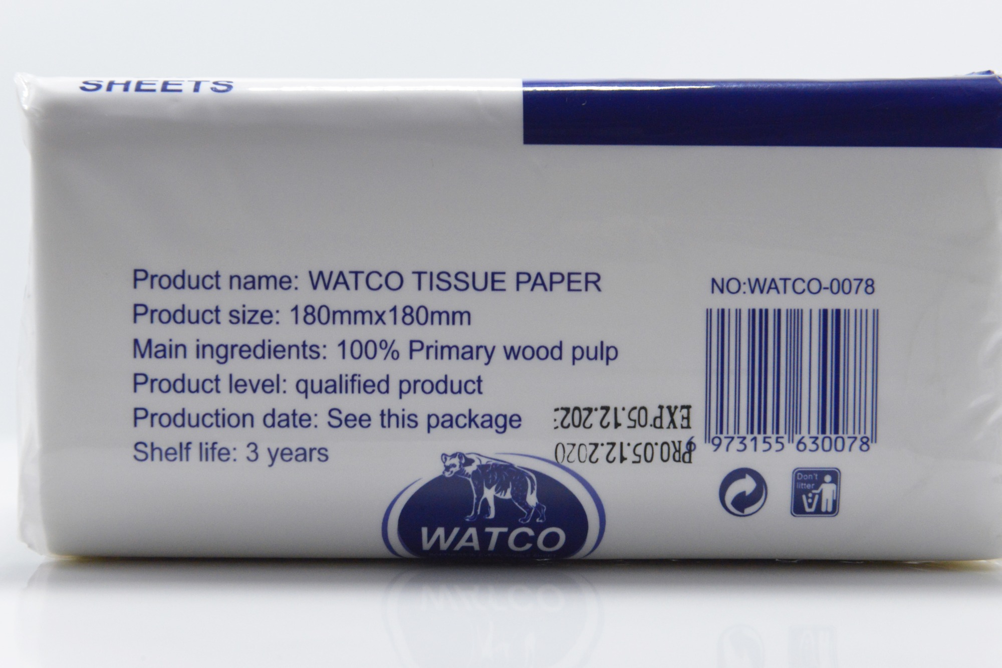 WATCO 600sheets facial tissue paper