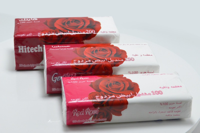 Qiaodou 100sheets 2ply facial tissue paper
