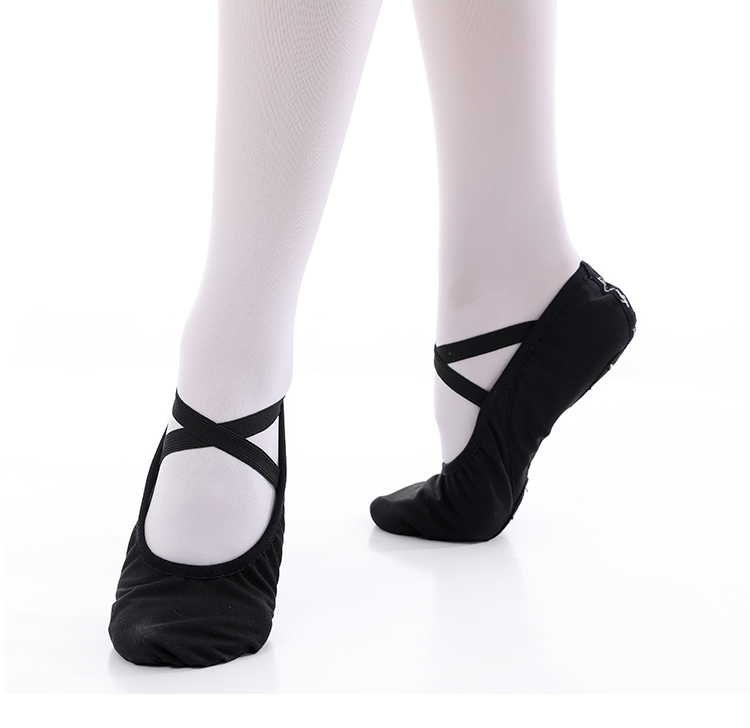 Black Canvas Ballet Shoes