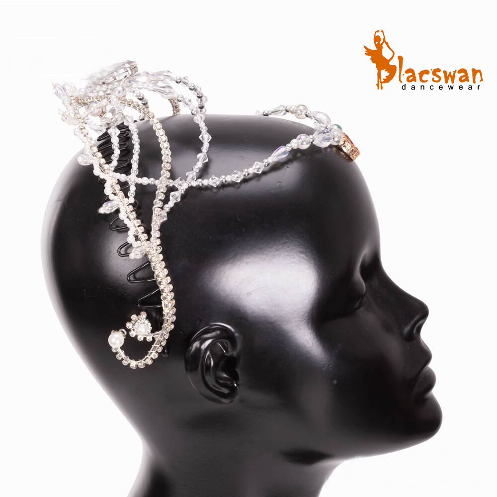 Silver and White Ballerina Headpiece