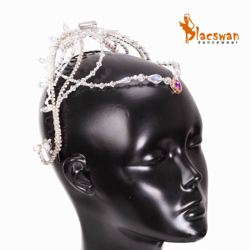 Silver and White Ballerina Headpiece