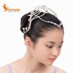 Silver and White Ballerina Headpiece
