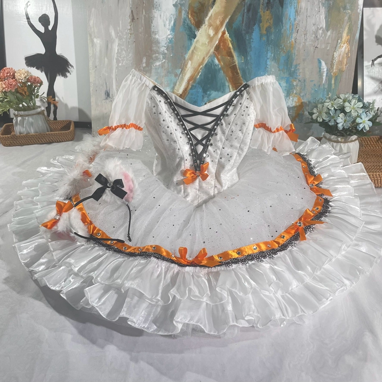 White Cat Pancake Tutu