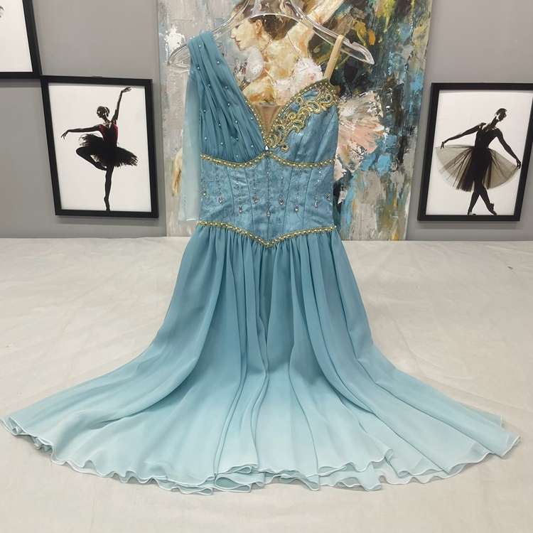 Blue Flowy Ballet Dress