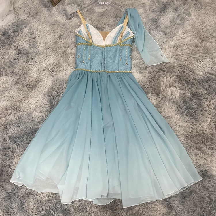 Blue Flowy Ballet Dress