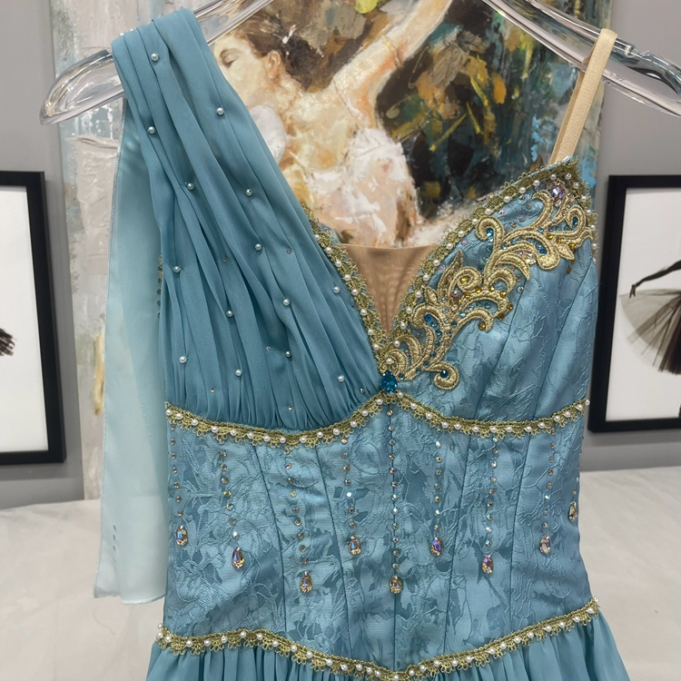 Blue Flowy Ballet Dress