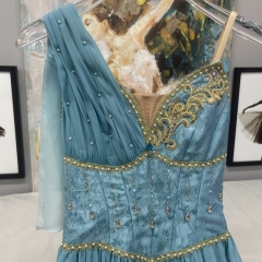 Blue Flowy Ballet Dress