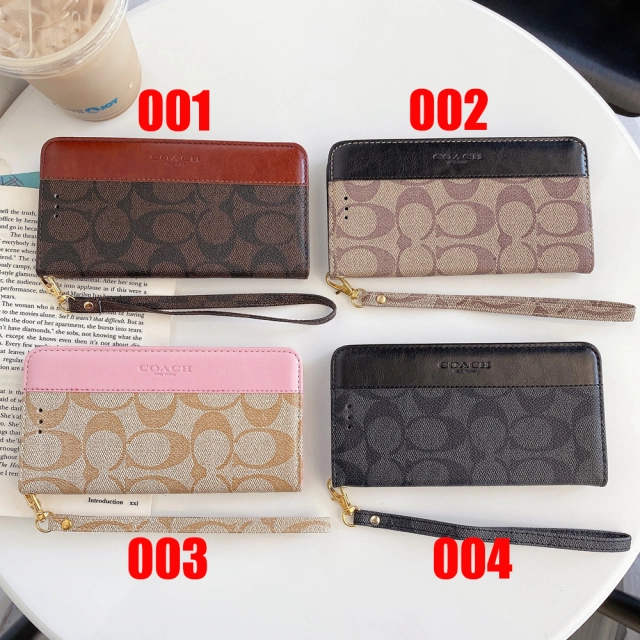 コーチ iPhone 13 ProMax/13 Pro/13ケース シグネチャー柄 手帳型 COACH アイフォン 12 ProMax/11 Pro/XS Max/XRカバー Coach スマホケース お洒落 ストラップ付き 全四色 ブランド