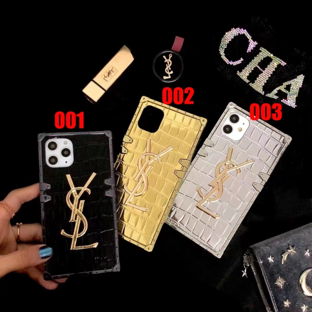 イヴサンローラン iPhone13ProMax/13Pro/12Proケース クロコダイル YSL 