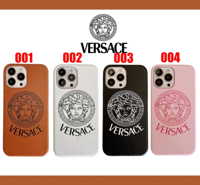 ヴェルサーチェ iPhone13Proケース 定番 VERSACEロゴ付き iPhone13ProMaxケース ヴェルサーチ iPhone12Proケース メドゥーサ Versace アイフォン 11ProMaxカバー スタイリッシュ 男女兼用 全4色