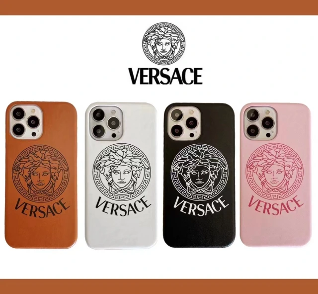 ヴェルサーチェ iPhone13Proケース 定番 VERSACEロゴ付き iPhone13ProMaxケース ヴェルサーチ iPhone12Proケース メドゥーサ Versace アイフォン 11ProMaxカバー スタイリッシュ 男女兼用 全4色