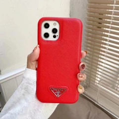 プラダ iPhone13Pro/13/12ProMaxケース 三角ロゴプレート PRADA ビジネス 