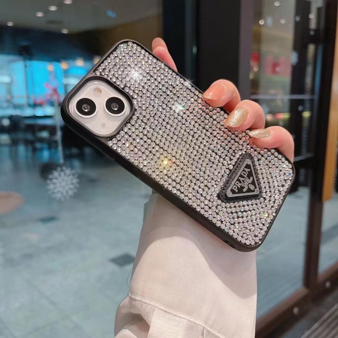 Prada プラダ iPhoneケース スワロフスキー - iPhone用ケース