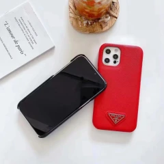 プラダ iPhone13Pro/13/12ProMaxケース 三角ロゴプレート PRADA ビジネス
