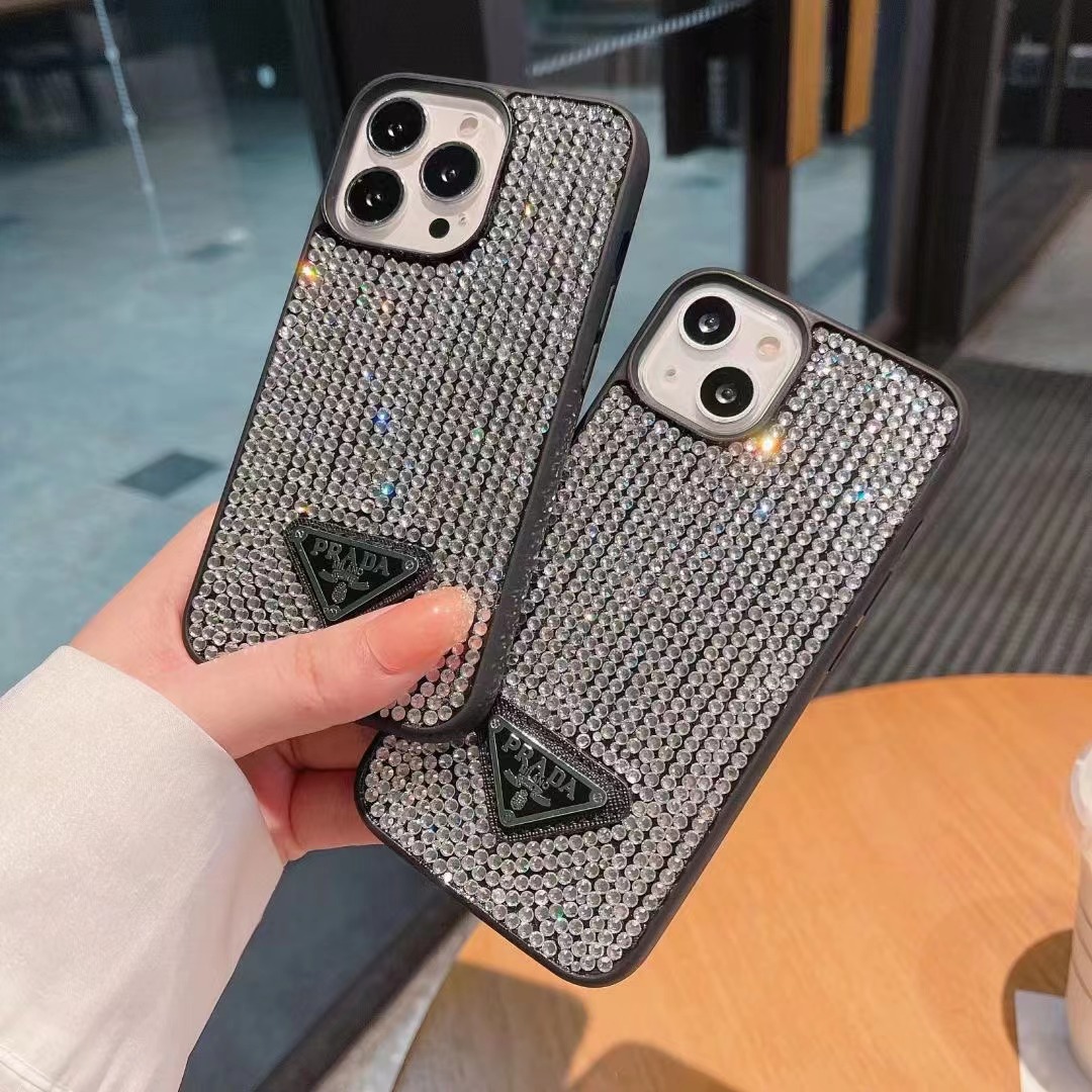 現行品】PRADA スマートフォンショルダー iPhoneケース 三角ロゴ