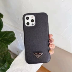 プラダ iPhone13Pro/13/12ProMaxケース 三角ロゴプレート PRADA ビジネス