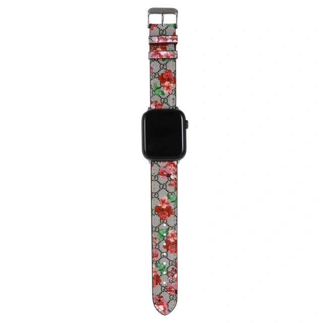 グッチ アップルウォッチ 替えバンド スネーク ビー フラワー GUCCI Apple Watch ベルト GGスプリーム キャンバス Gucci 時計バンド series 7 SE 6 5 4 3 2 1対応 ウォッチストラップ 高級感 オシャレ 全5色 cocobuyee通販