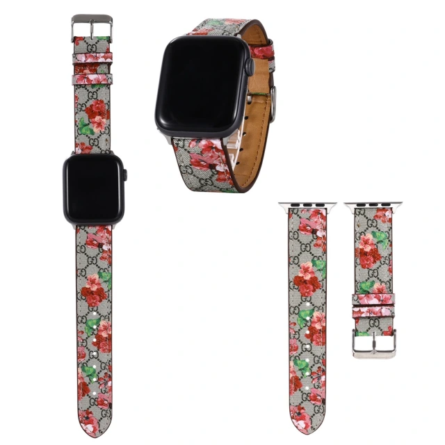 グッチ アップルウォッチ 替えバンド スネーク ビー フラワー GUCCI Apple Watch ベルト GGスプリーム キャンバス Gucci 時計バンド series 7 SE 6 5 4 3 2 1対応 ウォッチストラップ 高級感 オシャレ 全5色 cocobuyee通販