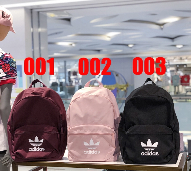 アディダス リュック クラシック ADIDAS バックパック アディカラー Adidasロゴ入り リュックサック 男女兼用 カバン バッグ 大容量 アウトドア 多収納 お洒落 ワインレッド ピンク ブラック 全3色