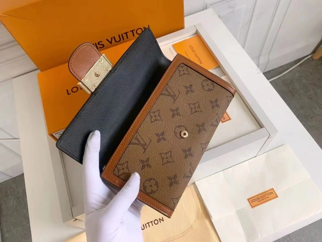 ルイヴィトン 長財布  モノグラム・リバース Vuitton ジッピー ドーフィーヌ ヴィトン クラッチバッグ ルイビトン ウォレット ハンドバック 男女兼用 カード入れ 全2色 ハイコピー cocobuyee通販