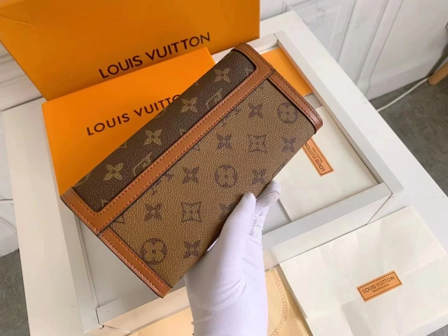 ルイヴィトン 長財布  モノグラム・リバース Vuitton ジッピー ドーフィーヌ ヴィトン クラッチバッグ ルイビトン ウォレット ハンドバック 男女兼用 カード入れ 全2色 ハイコピー cocobuyee通販