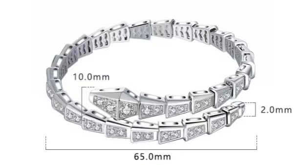 ブルガリ セルペンティ ブレスレット BVLGARI バングル フルダイヤ Bvlgari シングルコイル スリムブレスレット へび Sサイズ ホワイトゴールド 女子 ブランド 限定 コピー お洒落