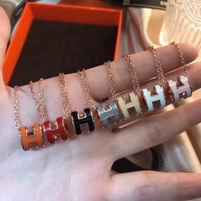 Hermes エルメス ネックレスmini pop H ミニポップH 白