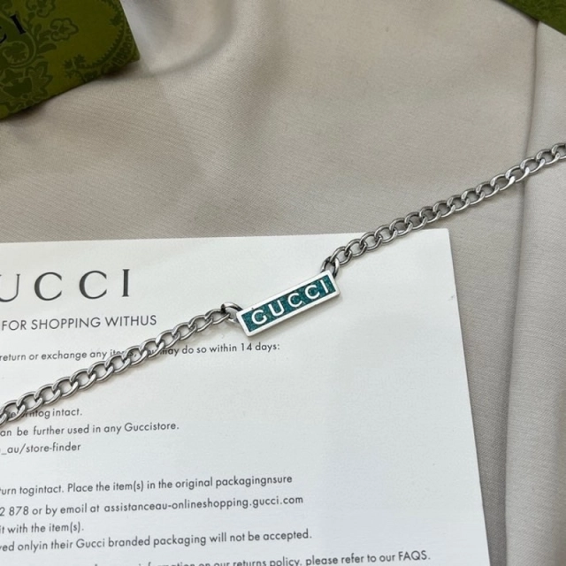 グッチ ネックレス エナメル GUCCIロゴ付き ネックレス 新作 Gucci ゴルメットチェーン necklace 芸能人愛用 ブランド 高級感 スーパーコピー 大人気 cocobuyee通販