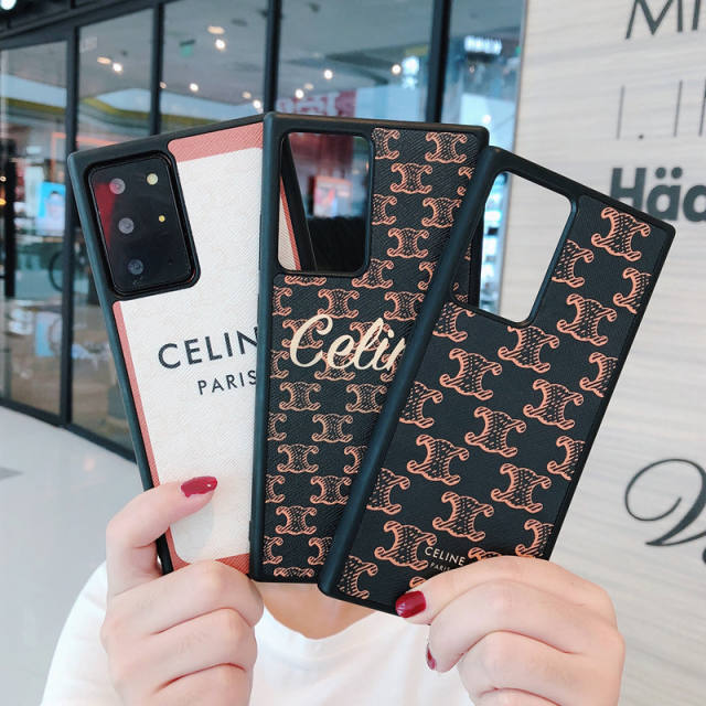 セリーヌ Galaxy S21 Ultraケース トリオンフ柄 Celine Galaxy S21+ケース ロゴ付き CELINE Galaxy S20 Plusケース エレガント 大人可愛い トレンド お洒落 レディース 全3色 cocobuyee通販