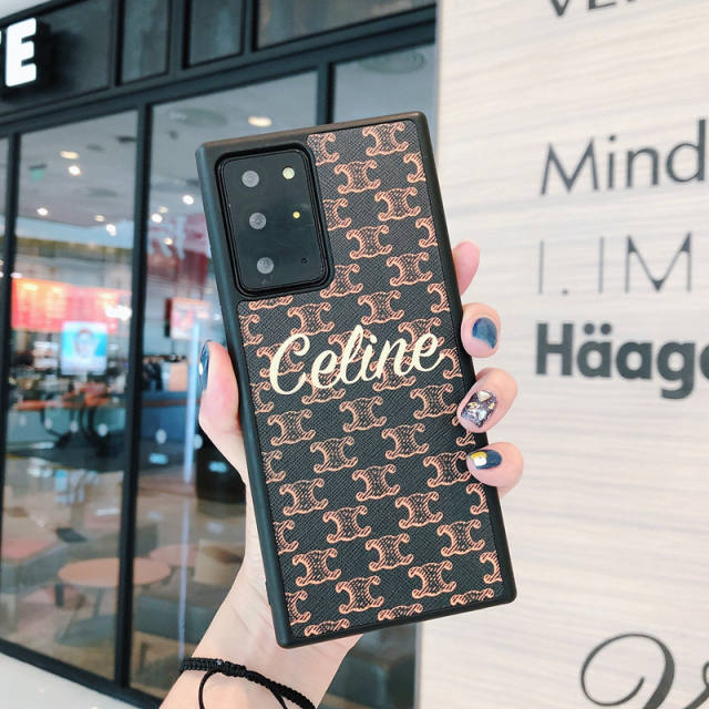 セリーヌ Galaxy S21 Ultraケース トリオンフ柄 Celine Galaxy S21+ケース ロゴ付き CELINE Galaxy S20 Plusケース エレガント 大人可愛い トレンド お洒落 レディース 全3色 cocobuyee通販