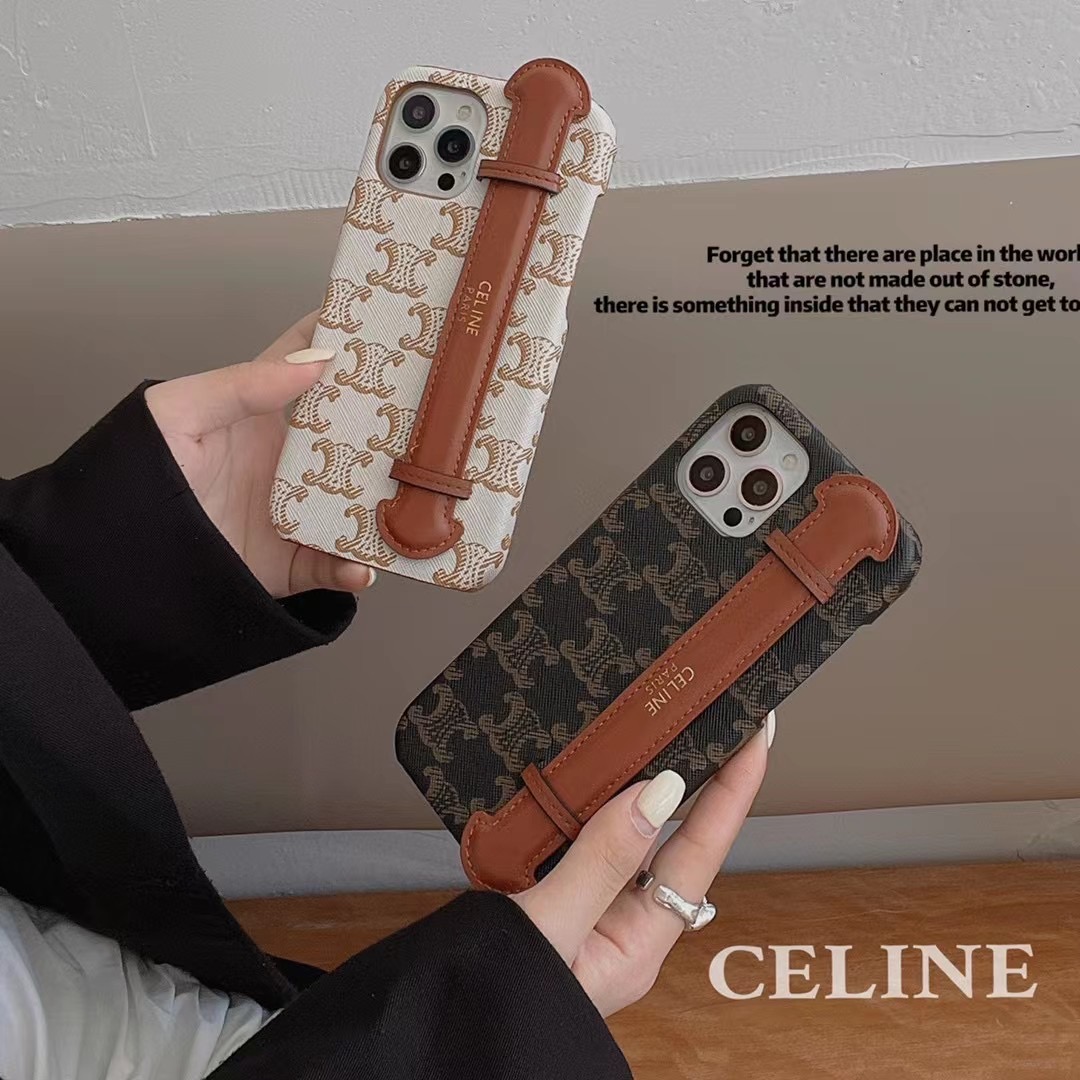 CELINE iPhone 13ケース バンド付き