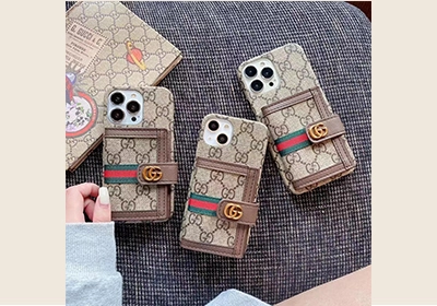 グッチ iPhone15 Pro/14 Proケース オフィディア カード収納 GUCCI 