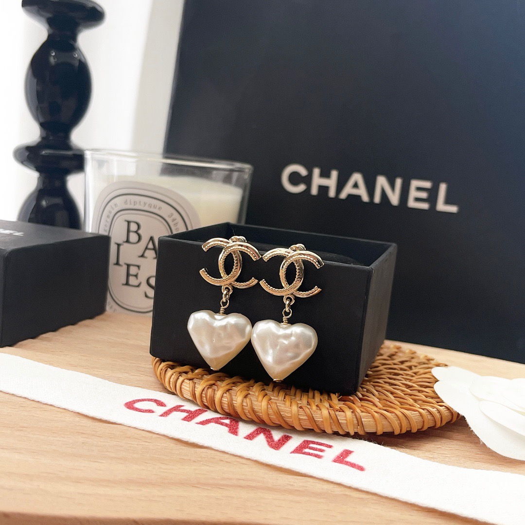シャネル ピアス ハートパール CHANEL パールピアス ココマーク Chanel
